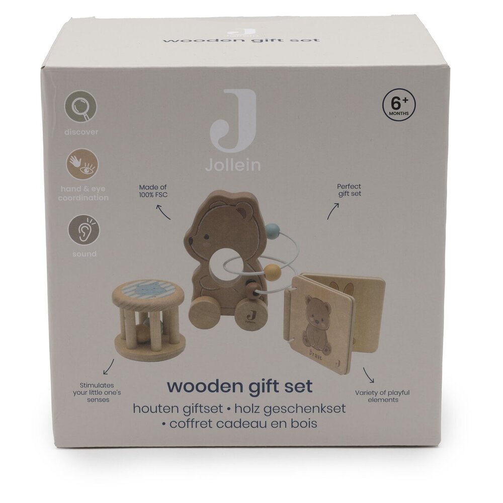 Houten Giftset Bear Brave