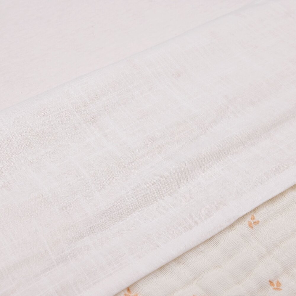 Laken Wieg 75x100cm Slub Ivory