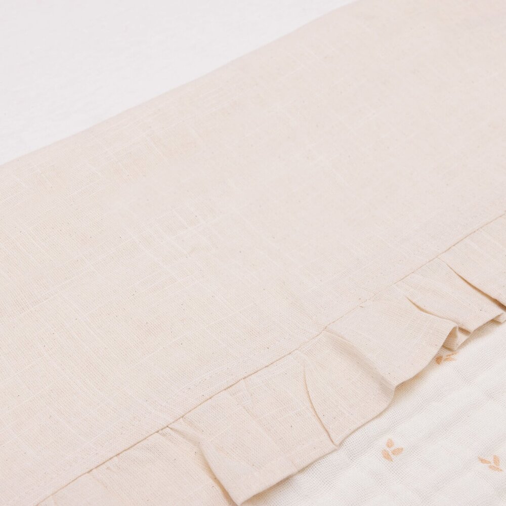 Laken Wieg 75x100cm Ruffle Natural Laken Wieg 75x100cm Ruffle Natural