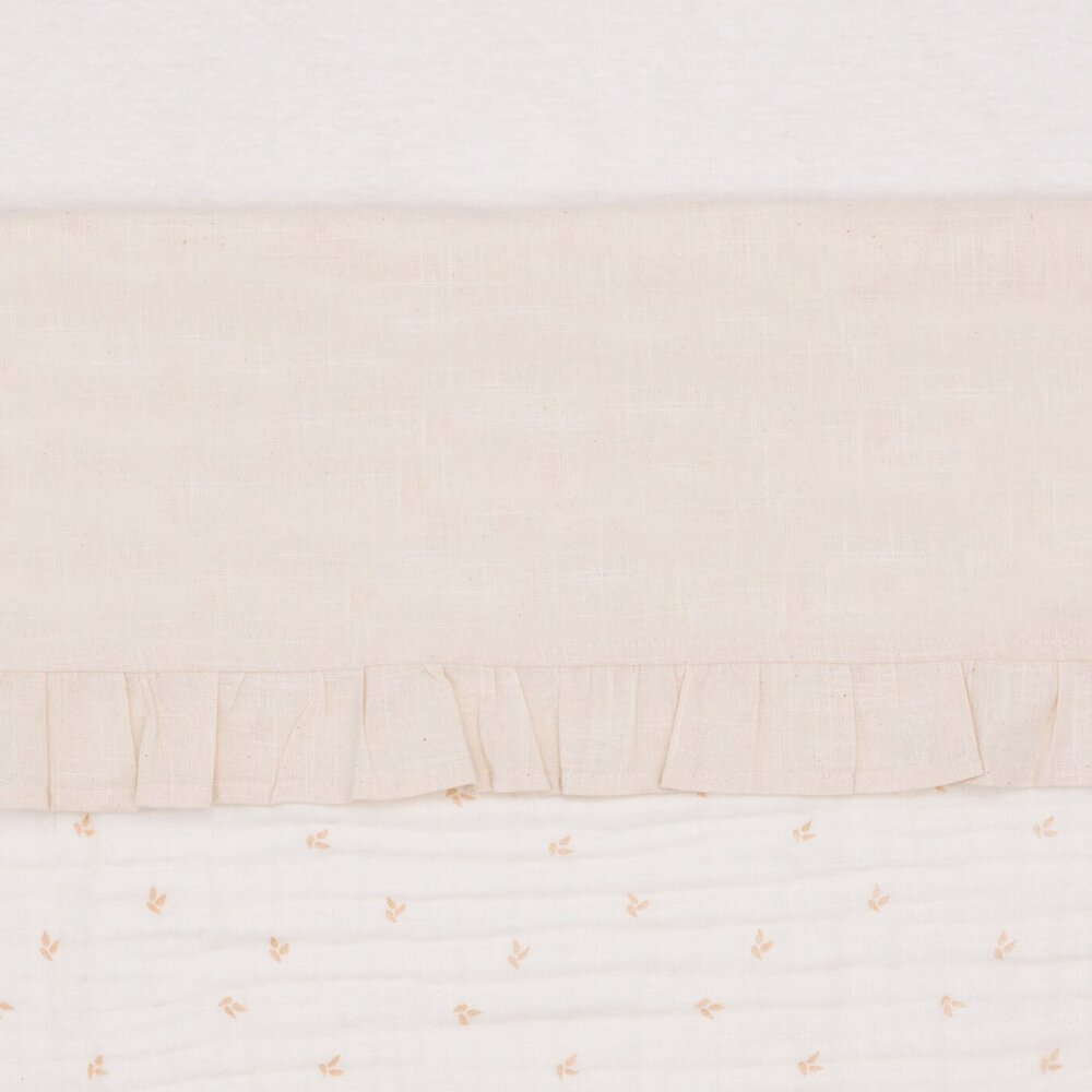 Laken Wieg 75x100cm Ruffle Natural Laken Wieg 75x100cm Ruffle Natural