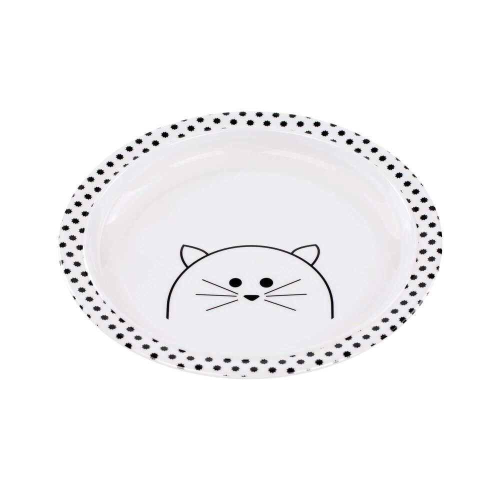 Plate Melamine/Silicone Little Chums Cat wit