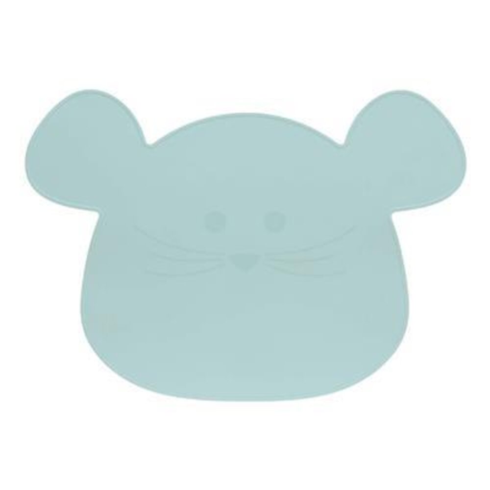 Placemat silicone little chums mouse munt groen