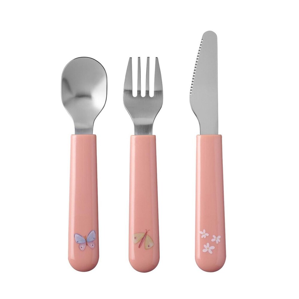 Kinderbestekset mio 3-delig flowers & butterflies