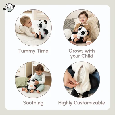 Snuggly buddy panda Black & white decor