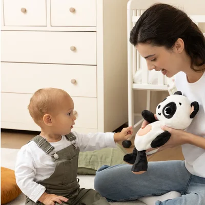 Snuggly buddy panda Black & white decor