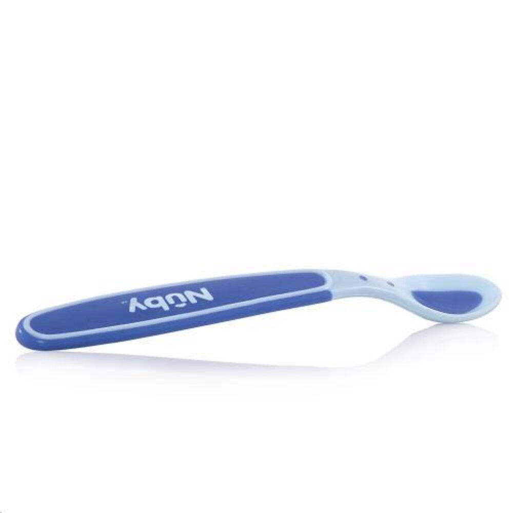Gepatenteerde warmtegevoelige lepels met zachte rand - Blauw - 3st - 3m+ Blue