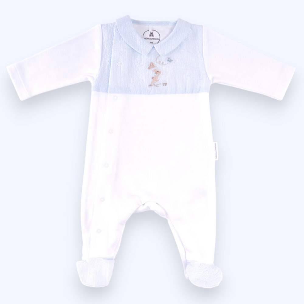Combi jersey konijn Lichtblauw Combi jersey konijn Lichtblauw