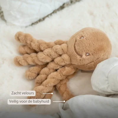 Octopus donker beige 22 cm Lapidou Octopus donker beige 22 cm Lapidou