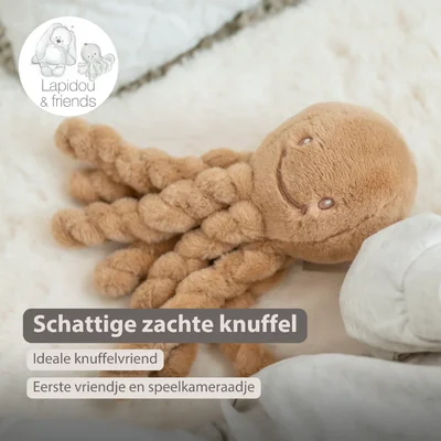 Octopus donker beige 22 cm Lapidou Octopus donker beige 22 cm Lapidou