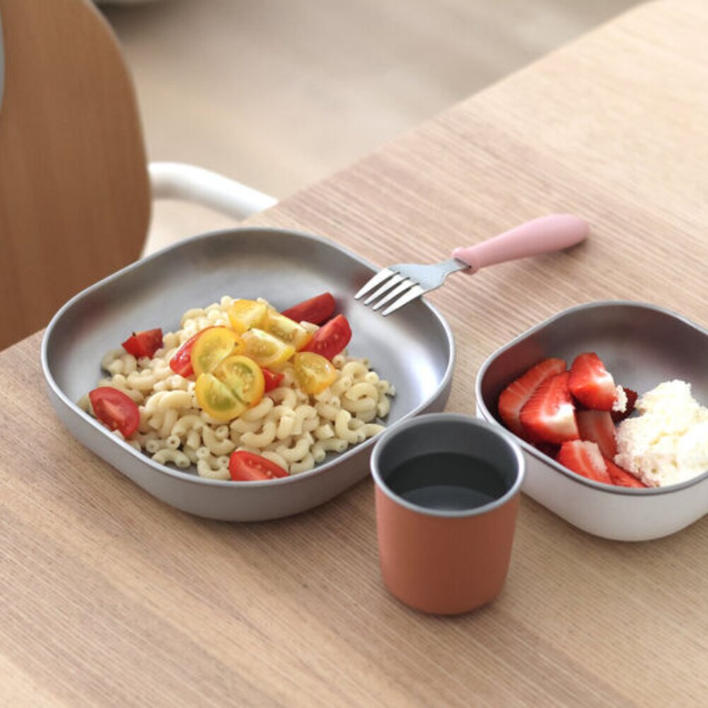 Eetset roestvrij staal Terracotta
