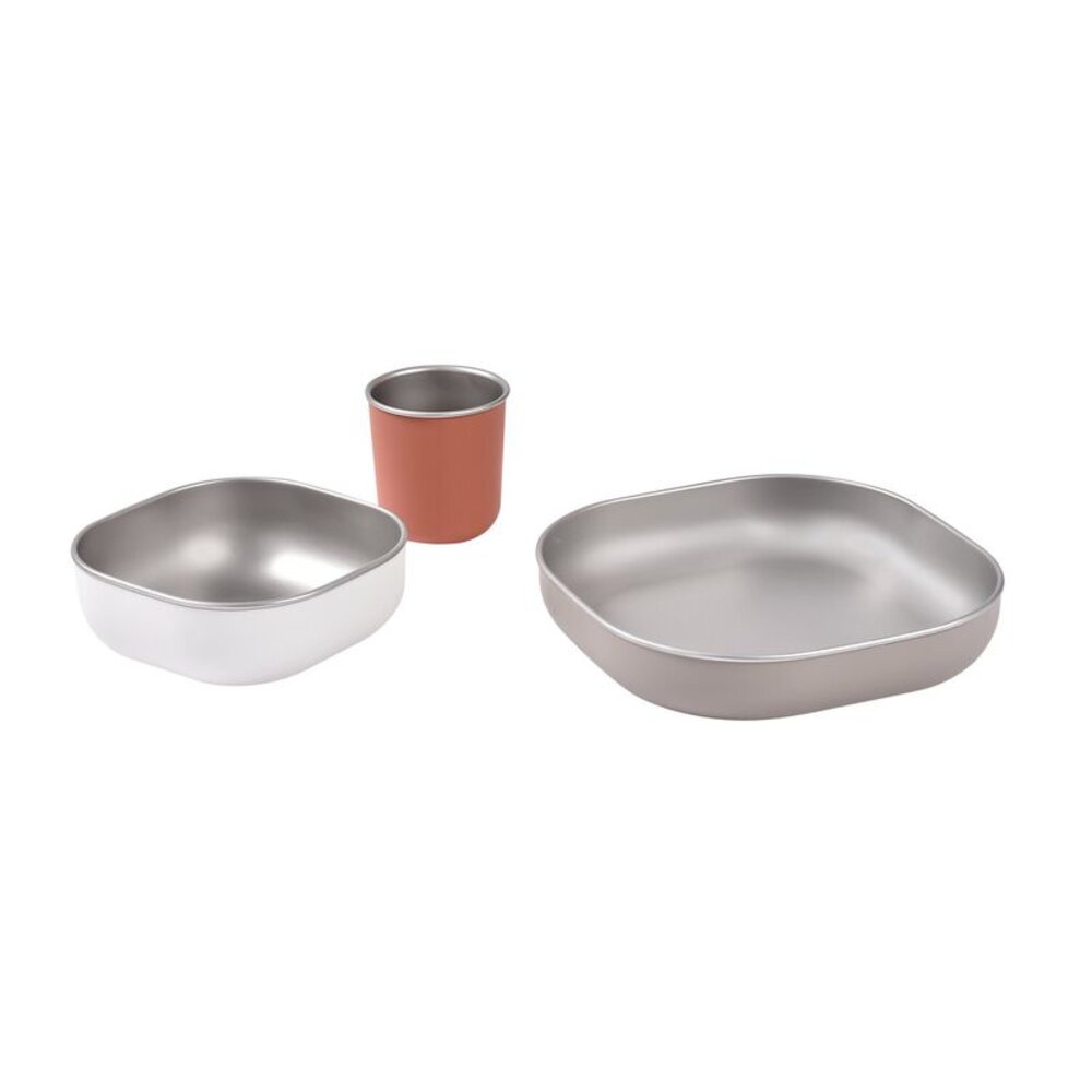 Eetset roestvrij staal Terracotta