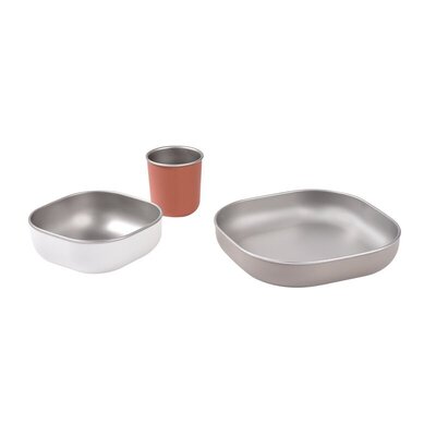 Eetset roestvrij staal Terracotta