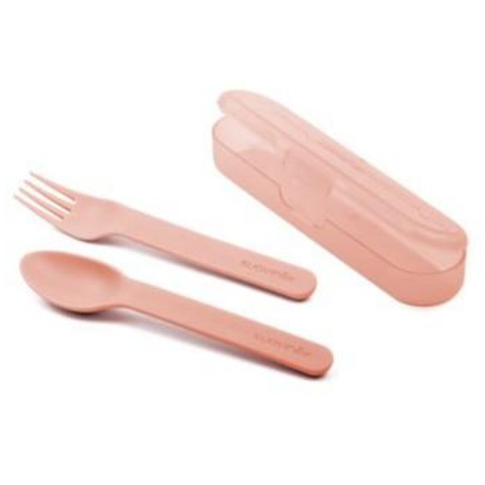 Forest - cutlery set with case roze