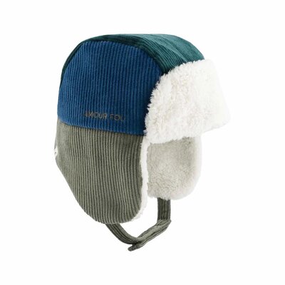 Chapka Tricolore Velours Green Chapka Tricolore Velours Green