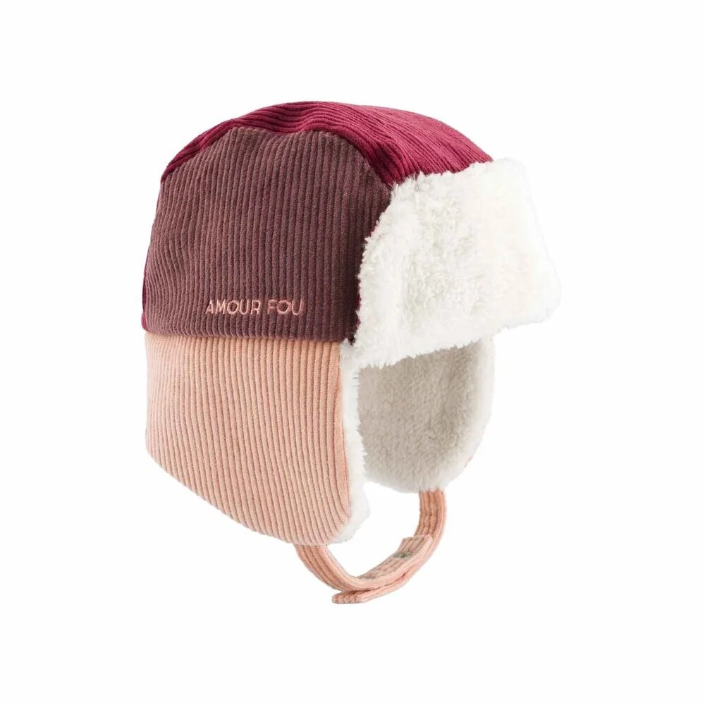 Chapka Tricolore Velours Rose Chapka Tricolore Velours Rose
