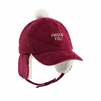 Chapka pompom - Amour Fou Burgundy Chapka pompom - Amour Fou Burgundy