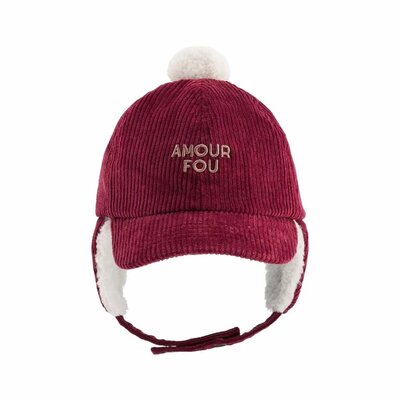 Chapka pompom - Amour Fou Burgundy