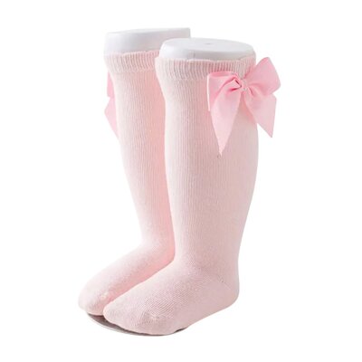 Kniekousen met strik Babyroze Kniekousen met strik Babyroze