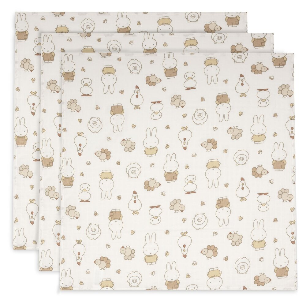 Hydrofiele Doek Small 70x70cm Miffy Family Farm Hydrofiele Doek Small 70x70cm Miffy Family Farm