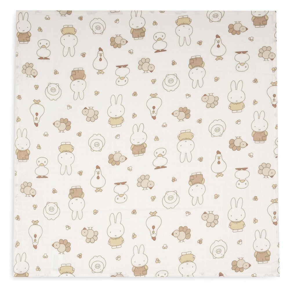 Hydrofiele Doek Small 70x70cm Miffy Family Farm Hydrofiele Doek Small 70x70cm Miffy Family Farm