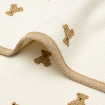 Deken Wieg 75x100cm Little Waffle - Mini Teddy Bea