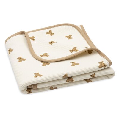Deken Wieg 75x100cm Little Waffle - Mini Teddy Bea