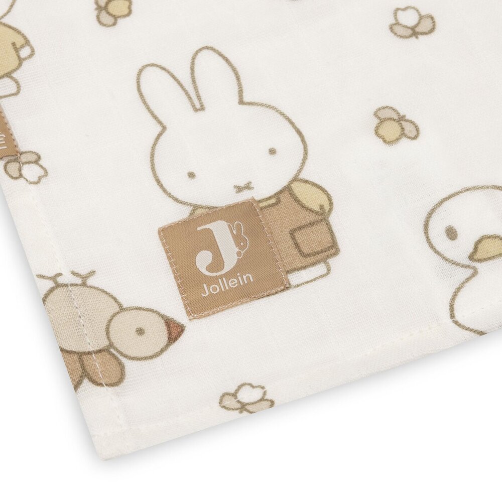 Hydrofiele Doek Large 115x115cm - 2 stuks Miffy Family Farm Hydrofiele Doek Large 115x115cm - 2 stuks Miffy Family Farm