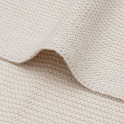 Deken Ledikant 100x150cm Basic Knit Oatmeal