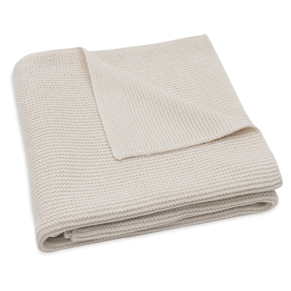 Deken Wieg 75x100cm Basic Knit Oatmeal