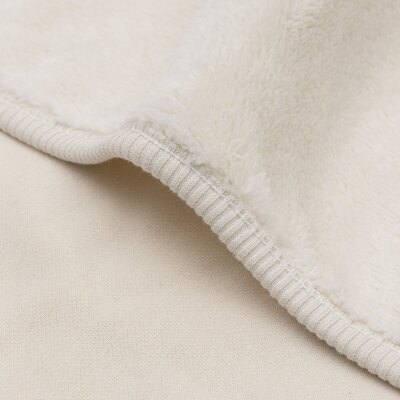 Deken Wieg 75x100cm Reversible Basic Sherpa/Jersey Oatmeal Deken Wieg 75x100cm Reversible Basic Sherpa/Jersey Oatmeal