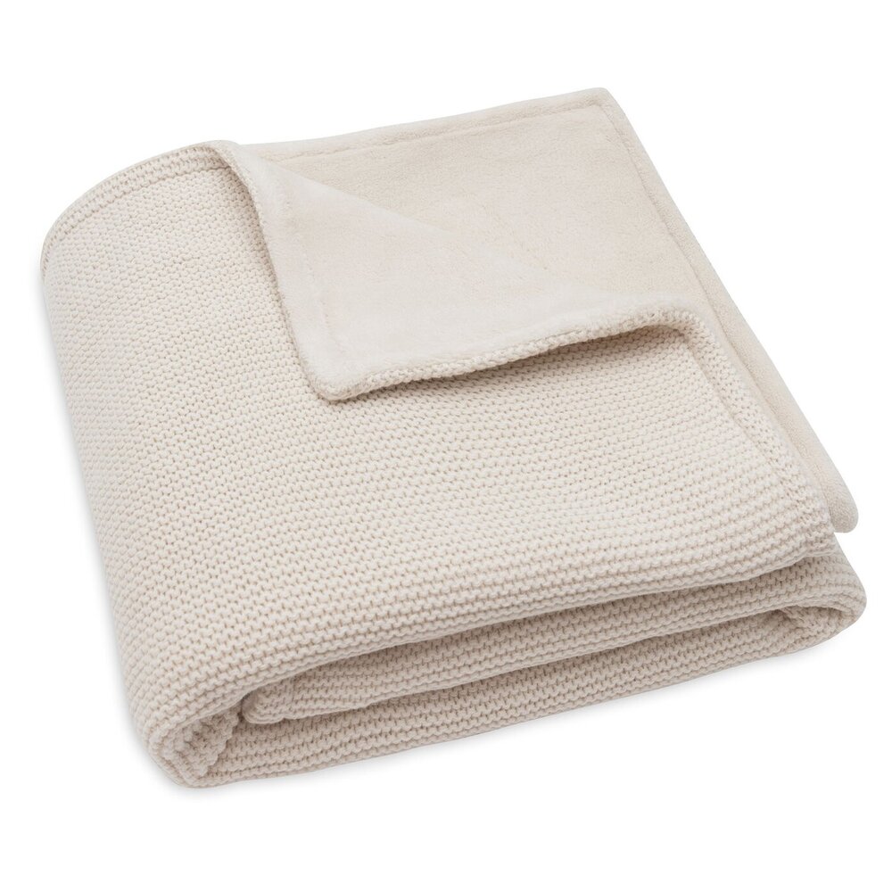 Deken Wieg 75x100cm Basic Knit Oatmeal/Velvet Deken Wieg 75x100cm Basic Knit Oatmeal/Velvet