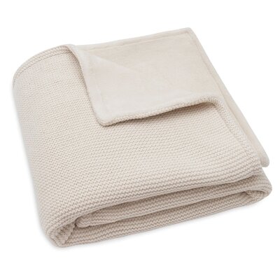 Deken Wieg 75x100cm Basic Knit Oatmeal/Velvet
