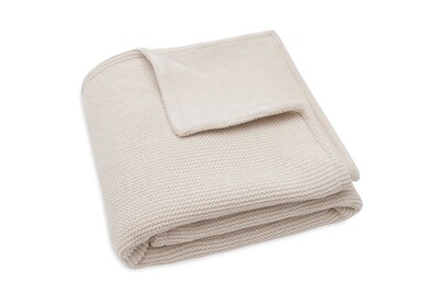 Deken Wieg 75x100cm Basic Knit Oatmeal/Velvet Deken Wieg 75x100cm Basic Knit Oatmeal/Velvet