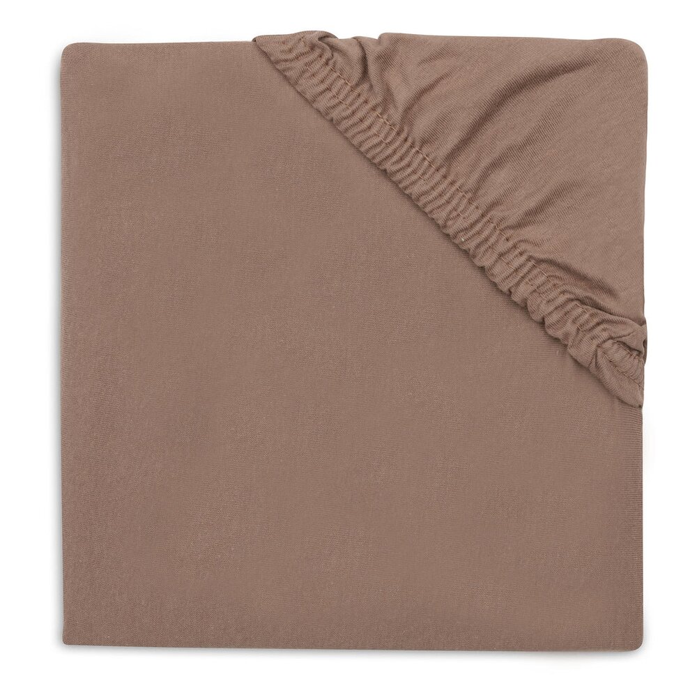 Hoeslaken Boxmatras Jersey 75x95cm Milky Coffee