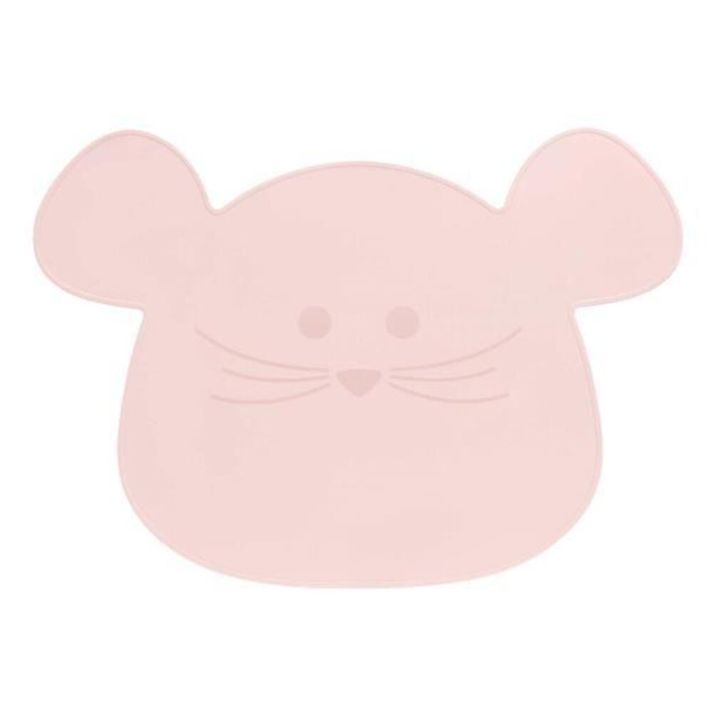 Placemat silicone little chums mouse rose roze