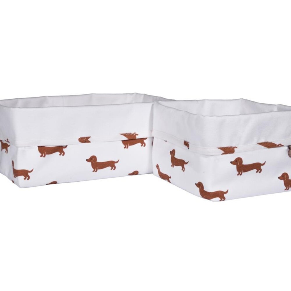 Storage bag set teckel allover taupe Storage bag set teckel allover taupe