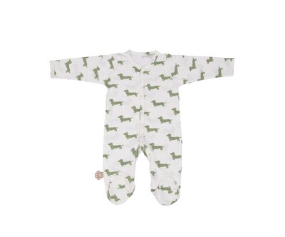Pyjama 1 m teckel allover matcha