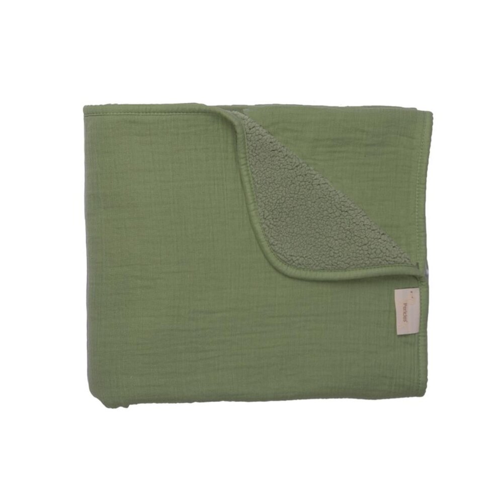 Deken wieg teckel matcha 75x100cm