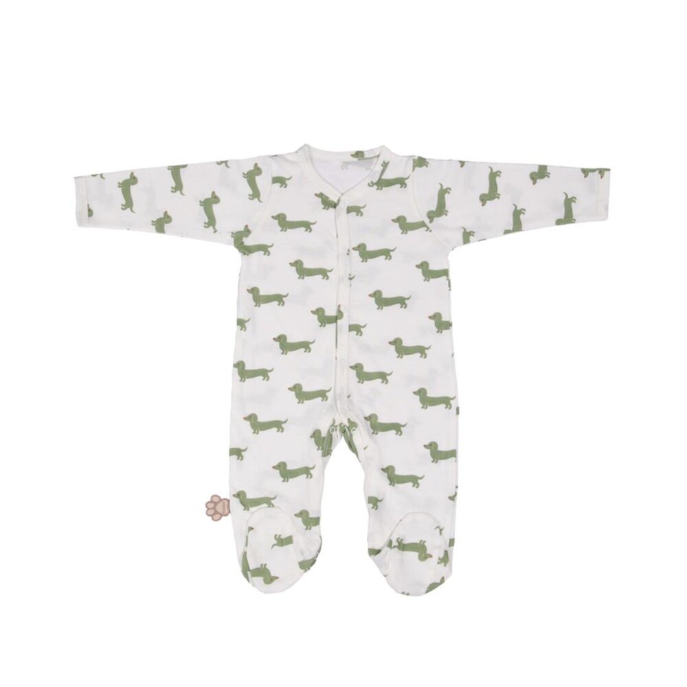 Pyjama 3 m teckel allover matcha