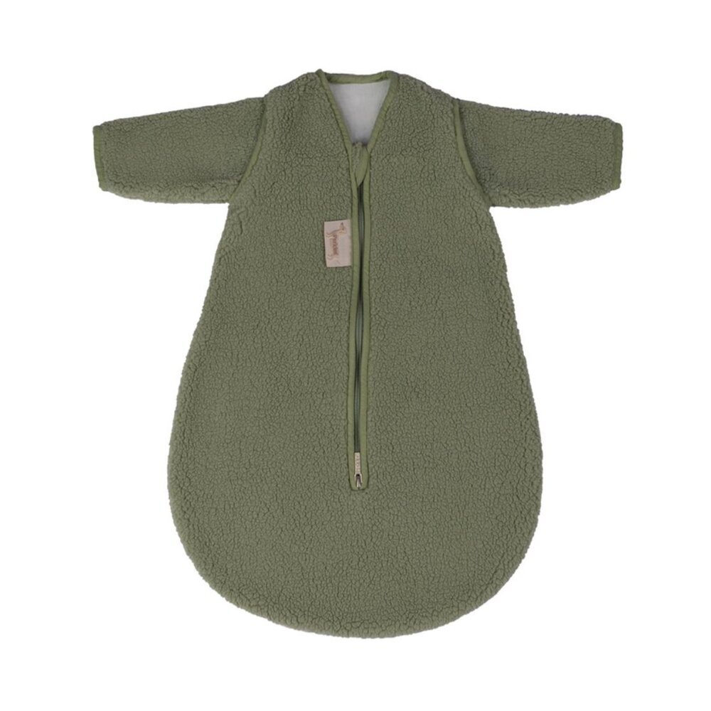 Slaapzak teckel teddy matcha 70cm+mouw - autostoel Slaapzak teckel teddy matcha 70cm+mouw - autostoel