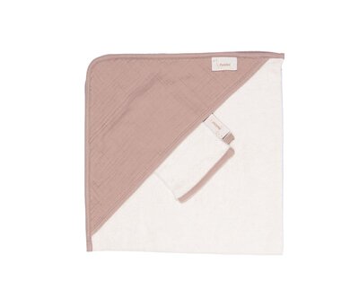 Badcape+washand teckel powder Badcape+washand teckel powder
