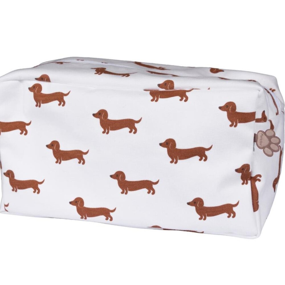 Toilettas teckel allover taupe Toilettas teckel allover taupe