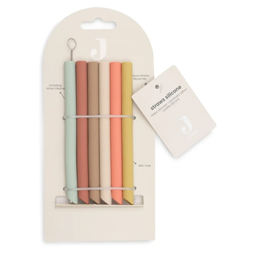 Siliconen Rietjes - Mixed Shades - 6 Stuks Siliconen Rietjes - Mixed Shades - 6 Stuks