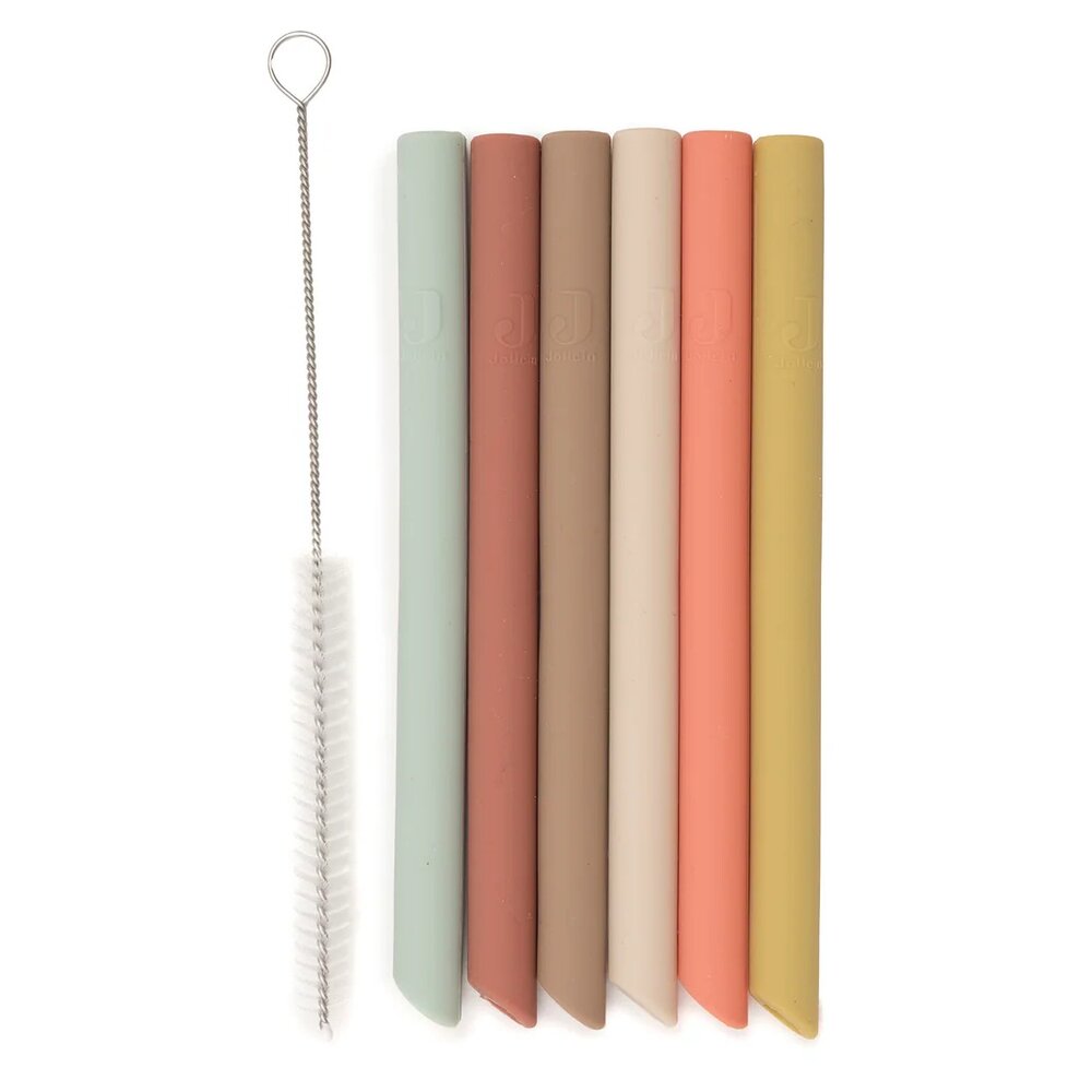 Siliconen Rietjes - Mixed Shades - 6 Stuks Siliconen Rietjes - Mixed Shades - 6 Stuks