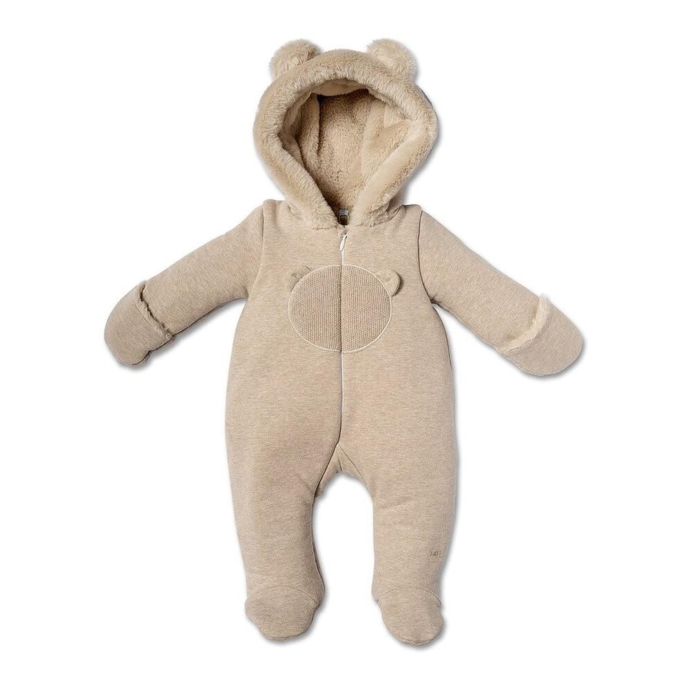 Skipak met beertje en oortjes Beige