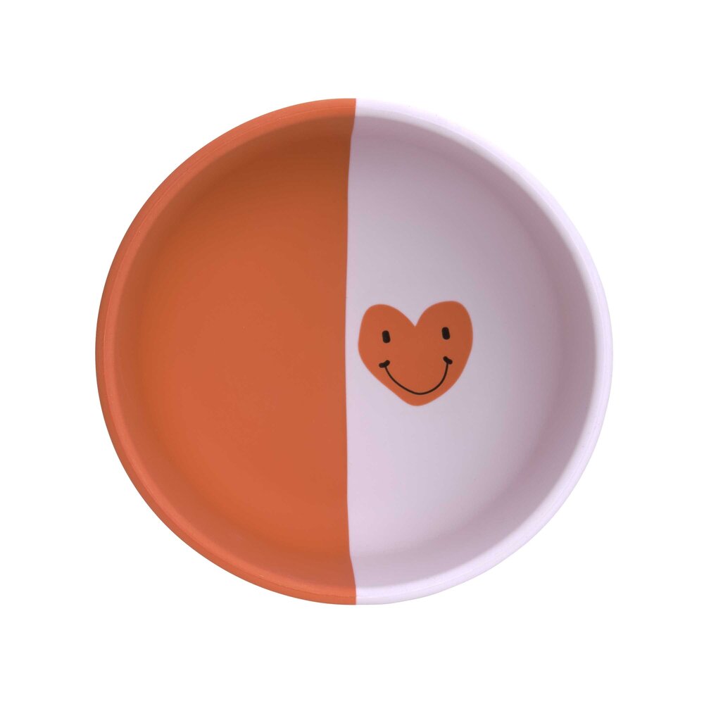 Silicone Bowl Happy Rascals Heart lavender