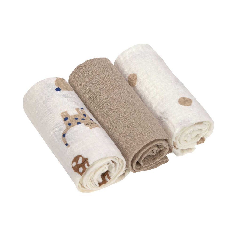 Swaddle & Burp Blanket M Little Mateys royal blue