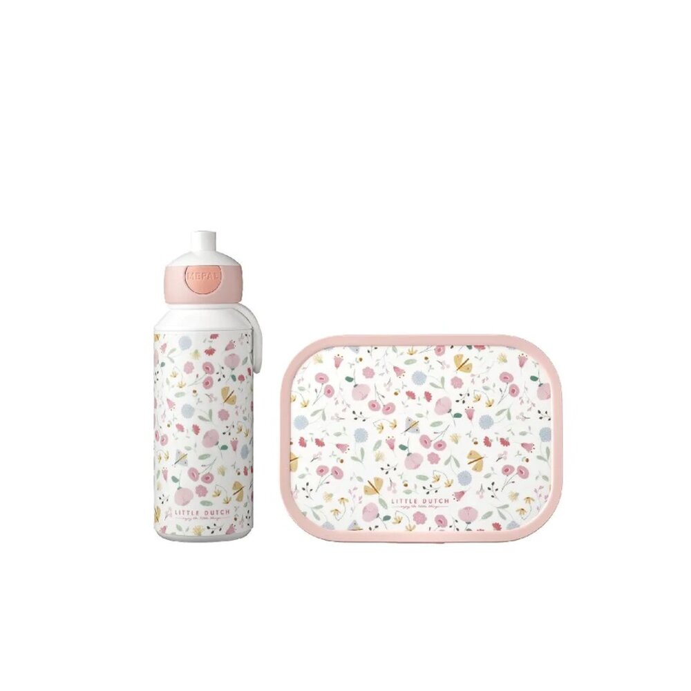 Mepal - Lunchset Campus (pop-up fles en lunchbox) Little Dutch - Flowers & Butterflies