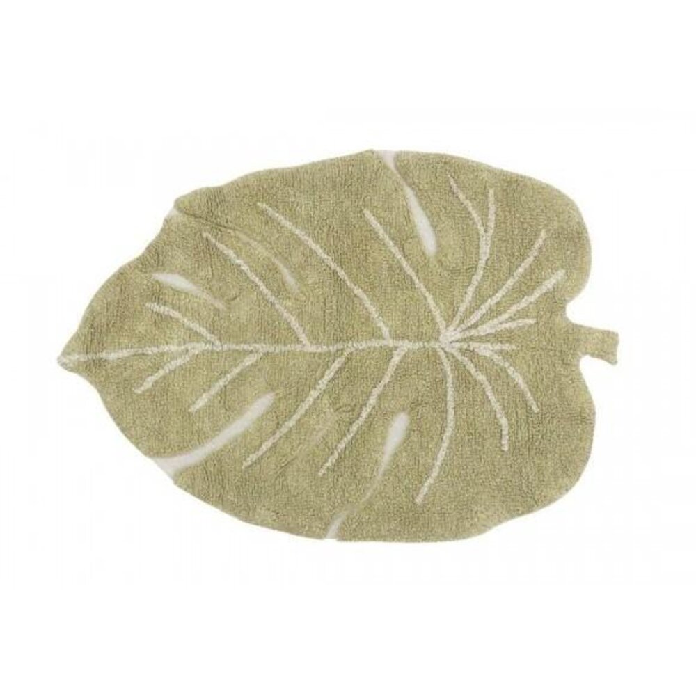 Tapijt Wasbaar - Mini Monstera Olive 75x100