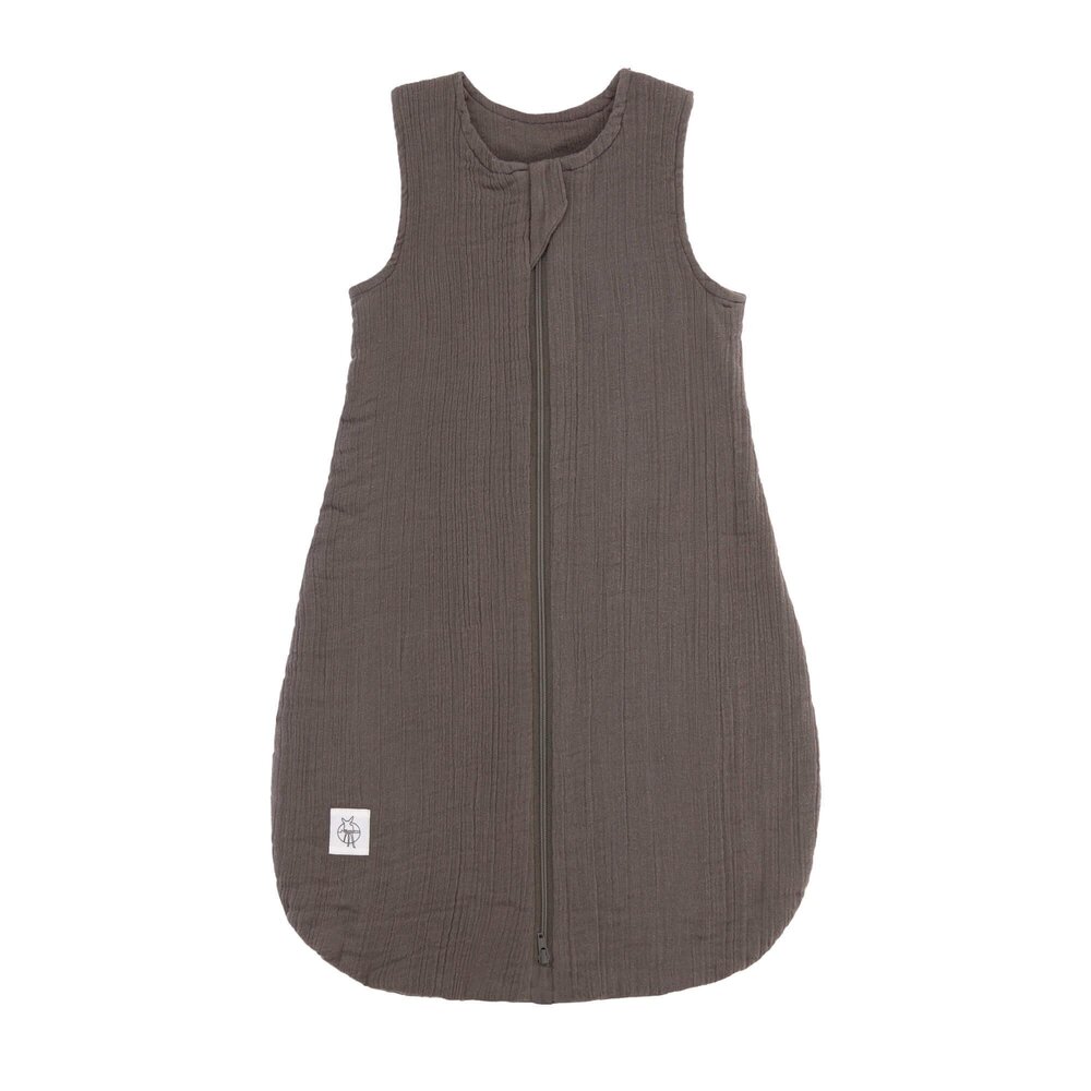 Muslin Baby Sleeping Bag Gots Anthracite, Summer Season Ed. antracite